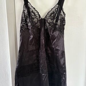 La Perla black silk lace slip small